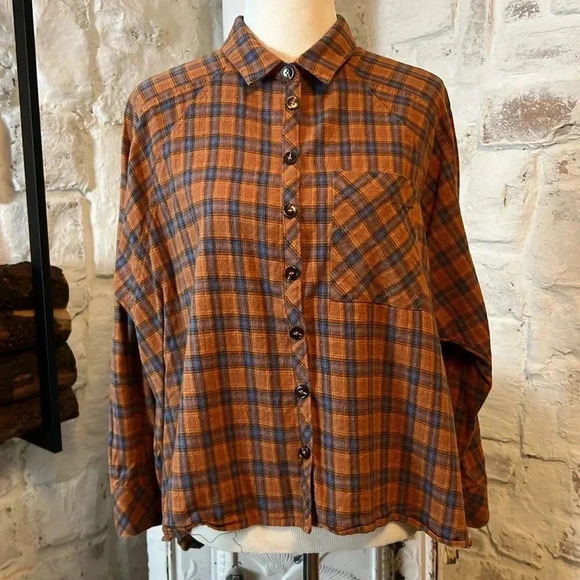 Peach Love California | Cozy Cotton Fall Flannel - Picture 3 of 6